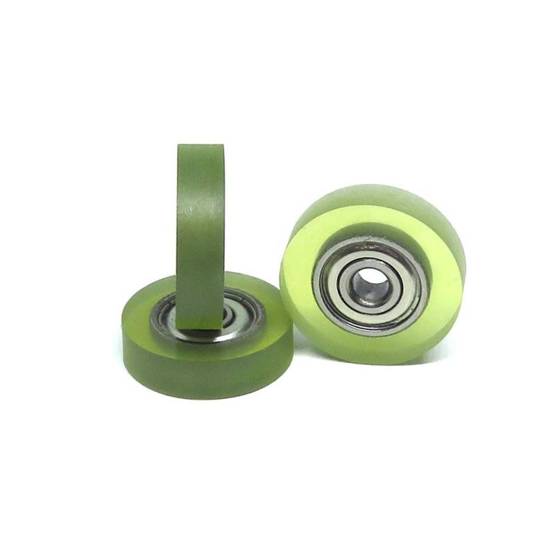 10pcs 14mm PU Coated Bearing Pulley Wheel 4x14x4 Bearing PU68414-4 OD 14mm 4 * 14 * 4 Pulley Rollers ICXLPMC von ICXLPMC