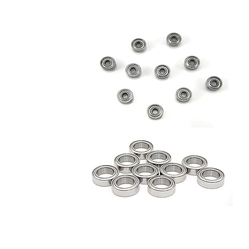 10pcs Miniature Bearing Metal Sealed Multiple Sizes MR52 MR63 MR84 MR105 MR74 MR115 MR105 MR126 MR149 ZZ Miniature Model Bearing ICXLPMC(MR52ZZ 2x5x2.5mm) von ICXLPMC