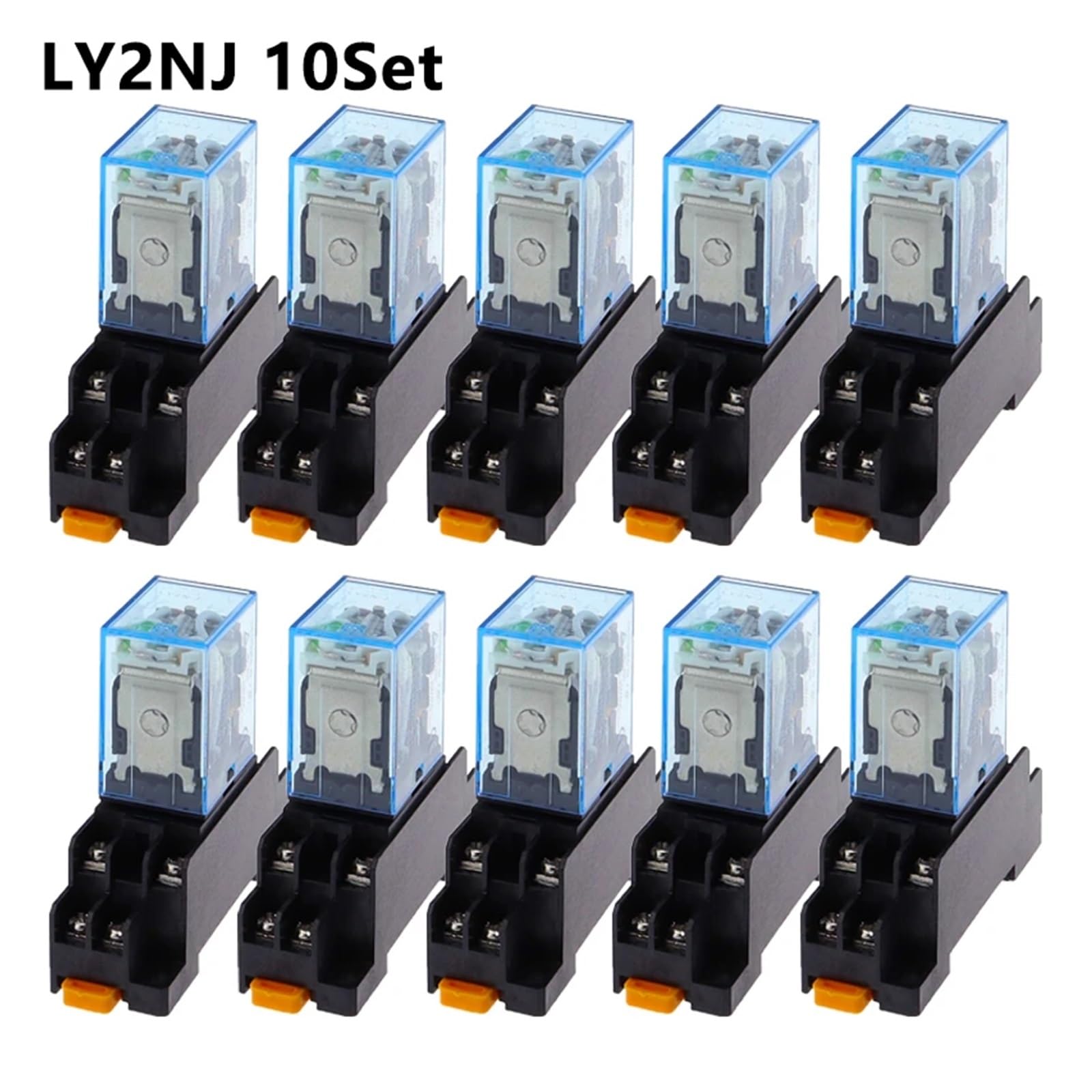 10set 12V 24V DC 110V 220V 380V AC Coil Power Relay LY2NJ DPDT 8 Pin HH62P JQX-13F With Socket Base OK ICXLPMC(DC,12V) von ICXLPMC