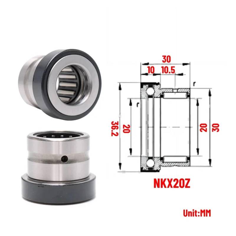 1PCS Combination Bearing Needle Roller Bearing NKX10ZTN NKX12Z NKX15 17 20 25 30 35 40 45 50 60 70Z ICXLPMC(NKX20Z) von ICXLPMC