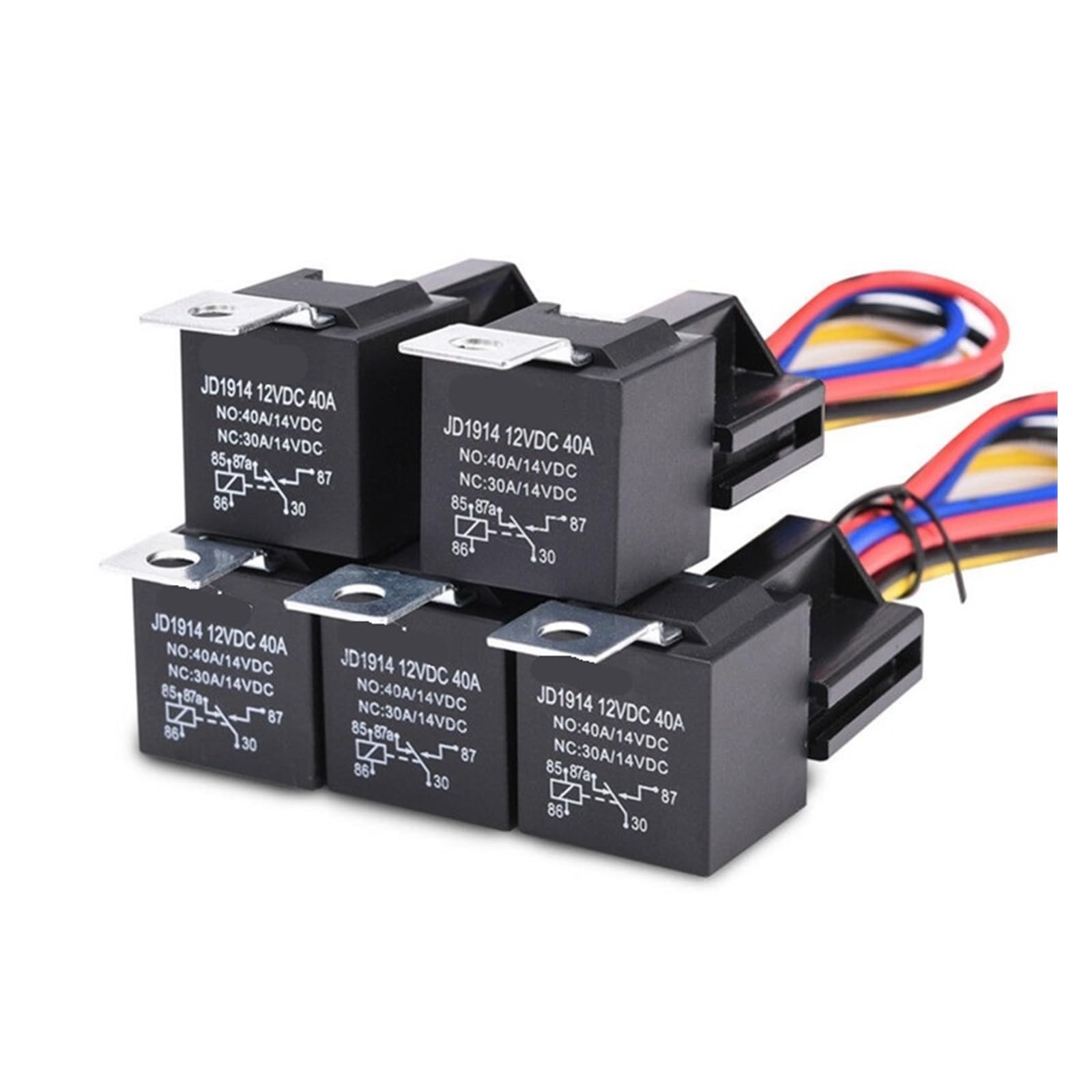 1PCS DC 12 V/24 V Waterproof Car Relay 40A Harness Heavy Duty Automotive Relay Socket for Head Light Air Conditioner 4 5 pin ICXLPMC(24V 5 Pin) von ICXLPMC