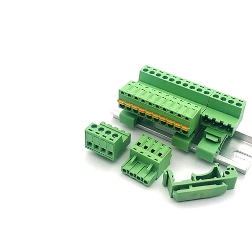 1Sets 2-24pin 2EDG-UKR-5.08mm Rail Terminal Block Pitch 5.08mm Screw Plug-in Terminal Blocks Connector Din Rail Mounting Instead ICXLPMC(35mm card feet,4P) von ICXLPMC