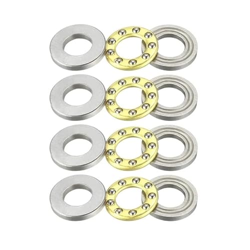 4pcs F2-6M F2.5-6M F3-8M F5-10M F6-12M F7-15M F8-16M F10-18M F12-21M F12-23M 3-in-1 Plane Axial Ball Bearing Thrust Bearing ICXLPMC(F10-18M 10x18x5.5) von ICXLPMC