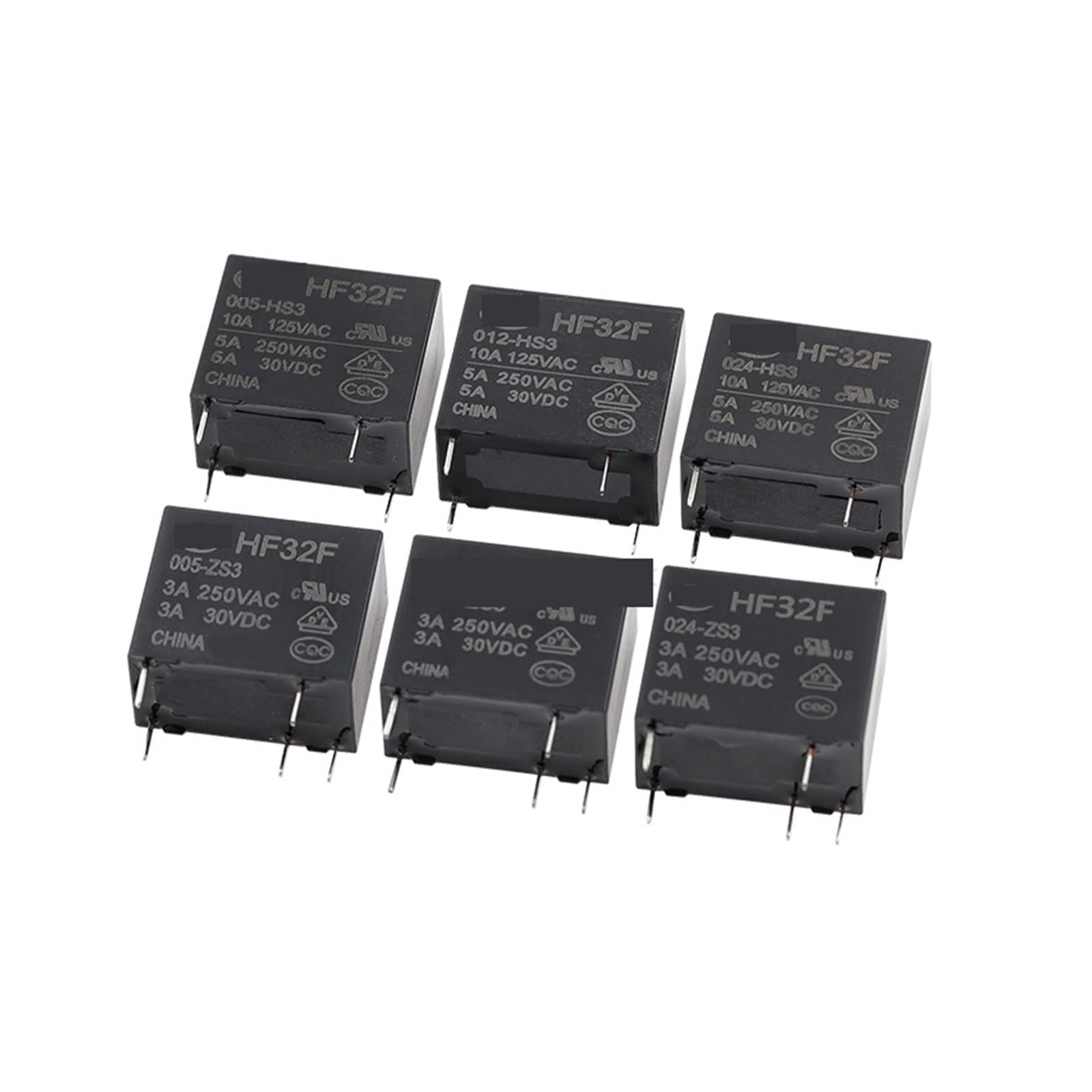 5Pcs HF32F-G JZC-32F HF32F - 005 012 024 - HS / HS3 / ZS3 3A 5A 10A 250VAC 4PIN 5PIN HF32F-G-012-HS 5V 12V 24V power relay ICXLPMC(HF32F-G-005-HS 10A) von ICXLPMC