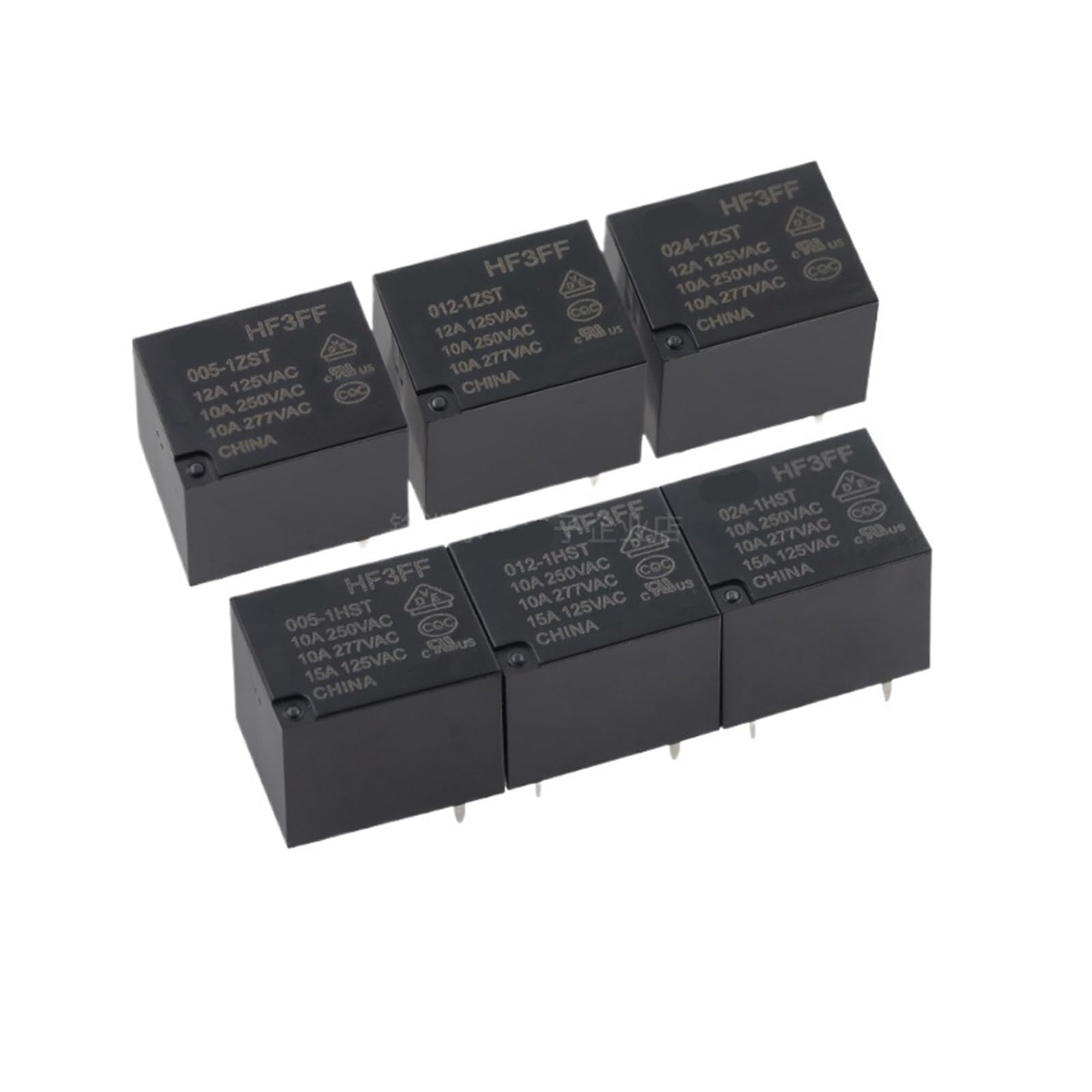 5Pcs Relay HF3FF-5 005 009 12 012 24 024 VDC -1ZST 1HST 4PIN 5PIN 5V 12V 24V Power relay ICXLPMC(HF3FF-024-1ZST 5PIN) von ICXLPMC