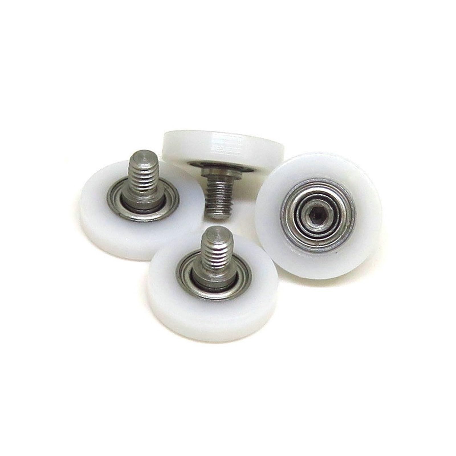 5pcs OD 24mm POM Coated Bearing with M6 Screw BS62624-8C9L10M6 M6x24x8 Pulley Wheel with M6 Stem Bolts ICXLPMC(OD19 x W7 x M5) von ICXLPMC