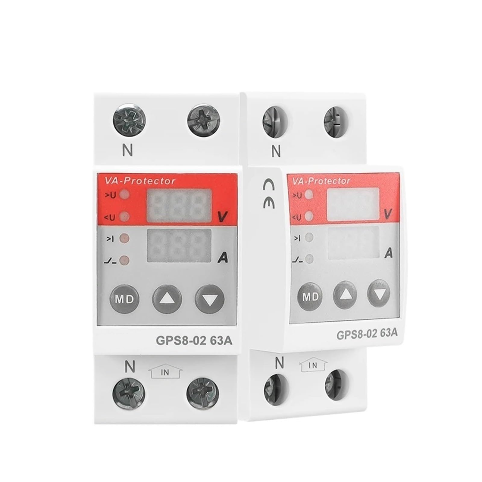 GPS8 Din Rail Over Current Protector Over Voltage Under voltage Protective Device 40A 63A 80A 220VAC ICXLPMC(GPS8-02-D,80A) von ICXLPMC