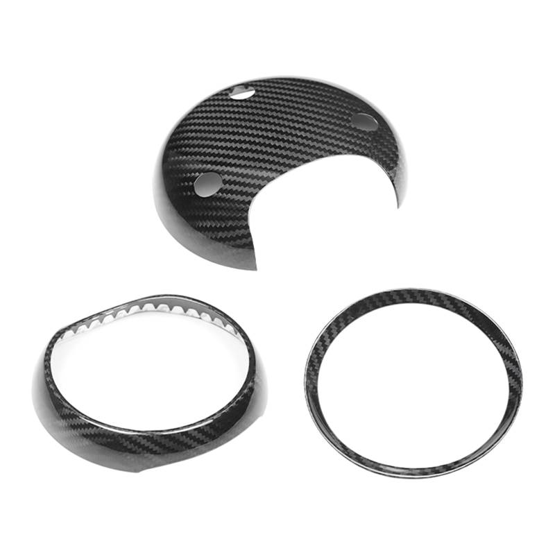 Armaturenbrett-Tachometer-Ringabdeckung für Mini R55, R56, R60, Karbonfaser, Schwarz von IDENUONA