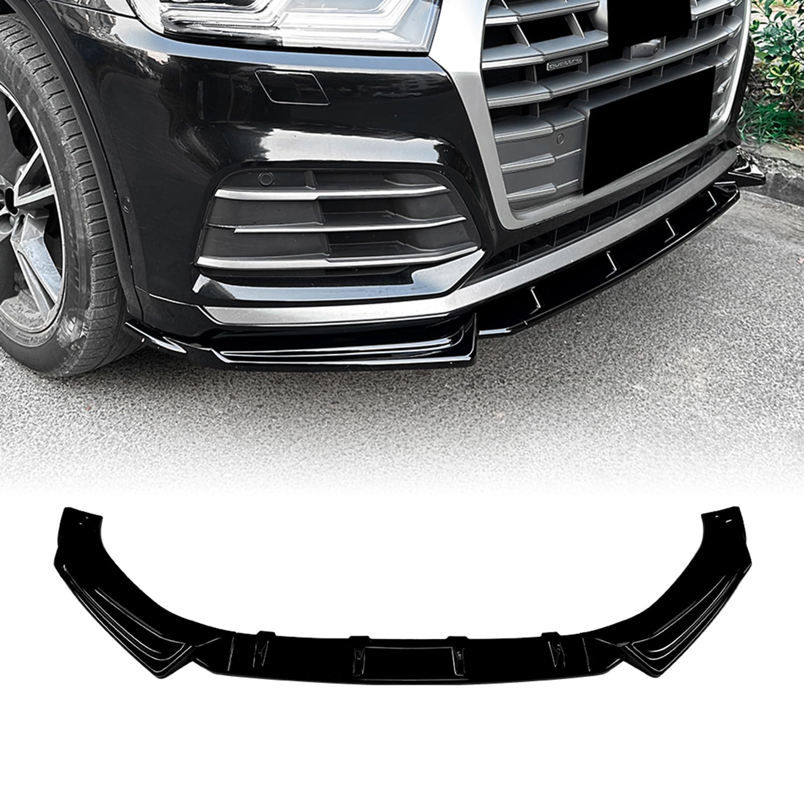 Auto Front Unterspoiler Lippe Splitter Für Audi Q5 FY Sline 2018-2020 Schwarz von IDENUONA