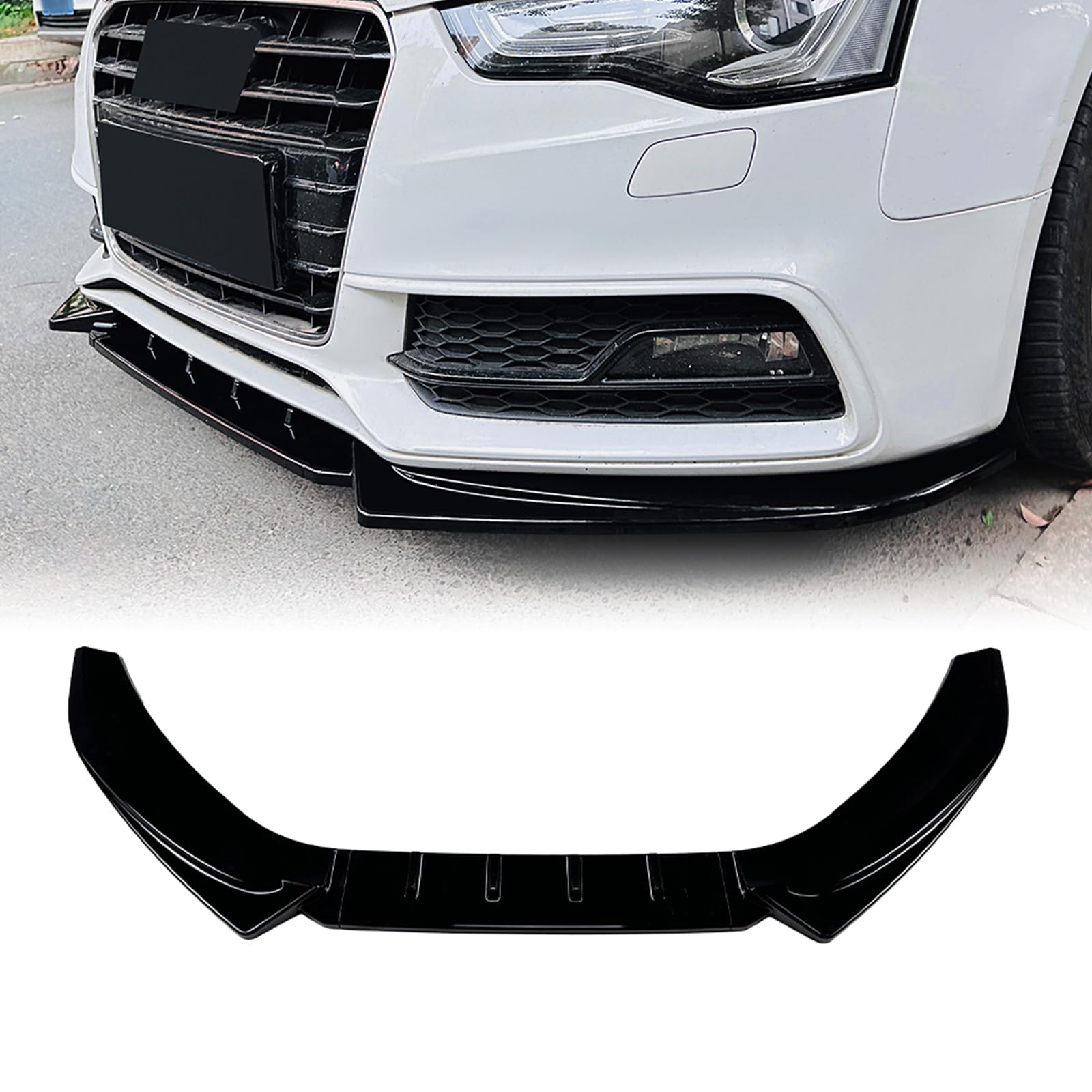 Auto Frontstoßstange Spoiler Lippe Für Audi A5 S5 8T Sline 2012-2017 2013 Schwarz von IDENUONA