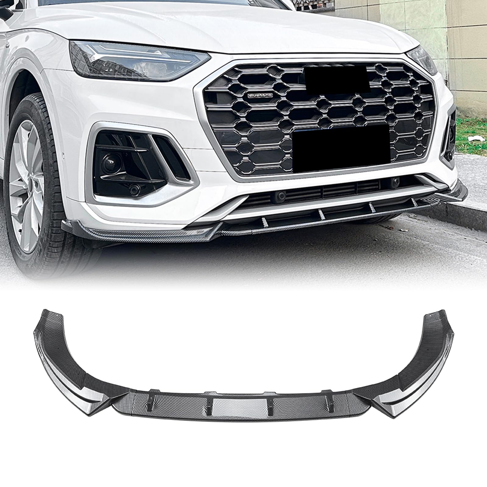 Auto Frontstoßstange Spoiler Lippe Splitter Für Audi Q5 FY Sline 2021-2024 Schwarz von IDENUONA