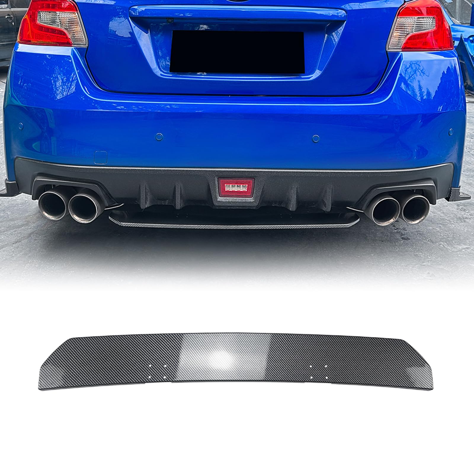 Auto Heckstoßstange Diffusor Lippe für Subaru Impreza WRX STI VA 2015-2021 Schwarz von IDENUONA