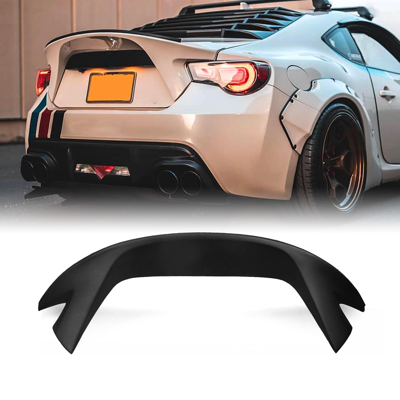 Auto Matt Schwarz Fiberglas Heckspoiler Lippe Dachflügel für Subaru BRZ Toyota 86 von IDENUONA