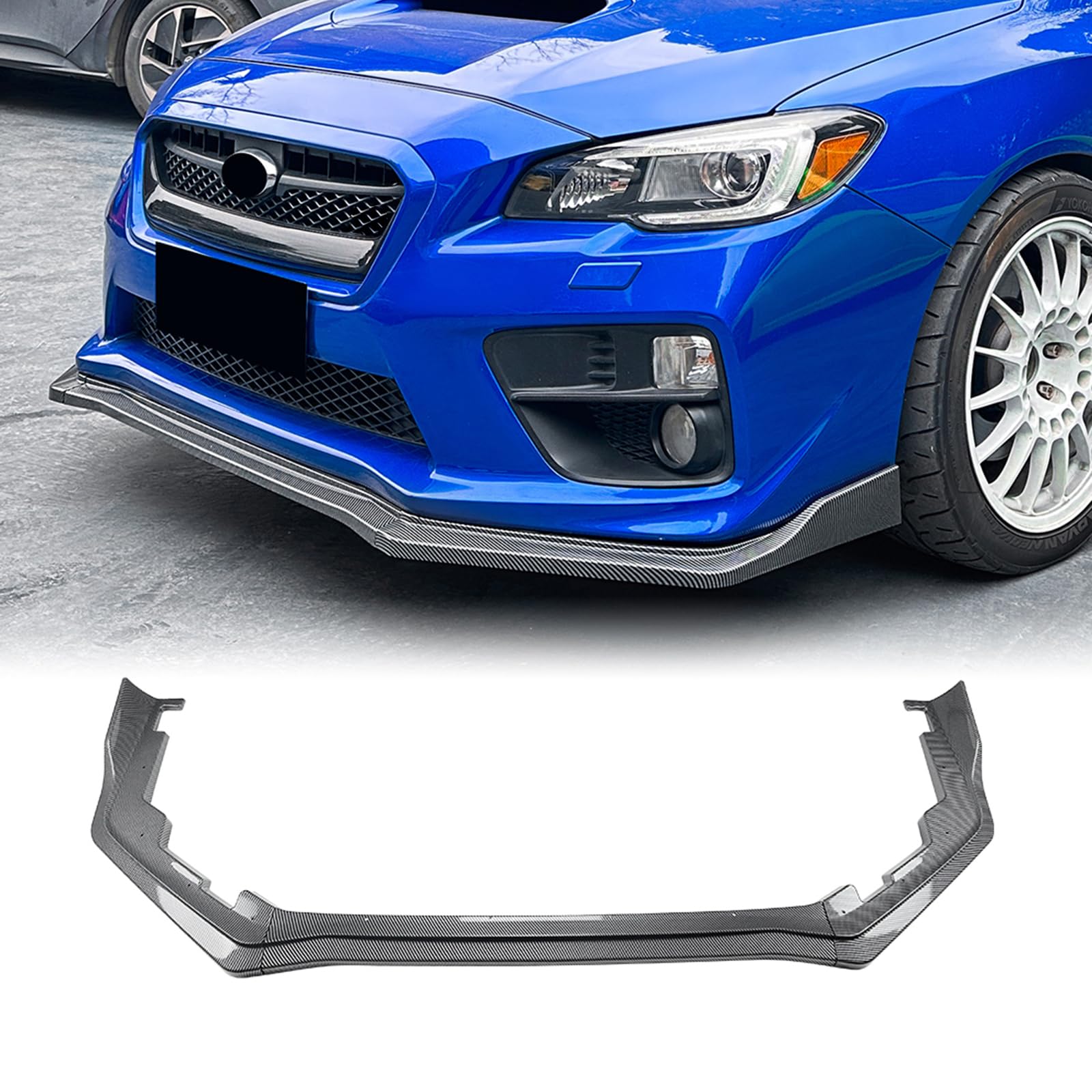 Front-Unterspoilerlippe Splitter passend für Subaru WRX STI 2015-2021 Schwarz von IDENUONA