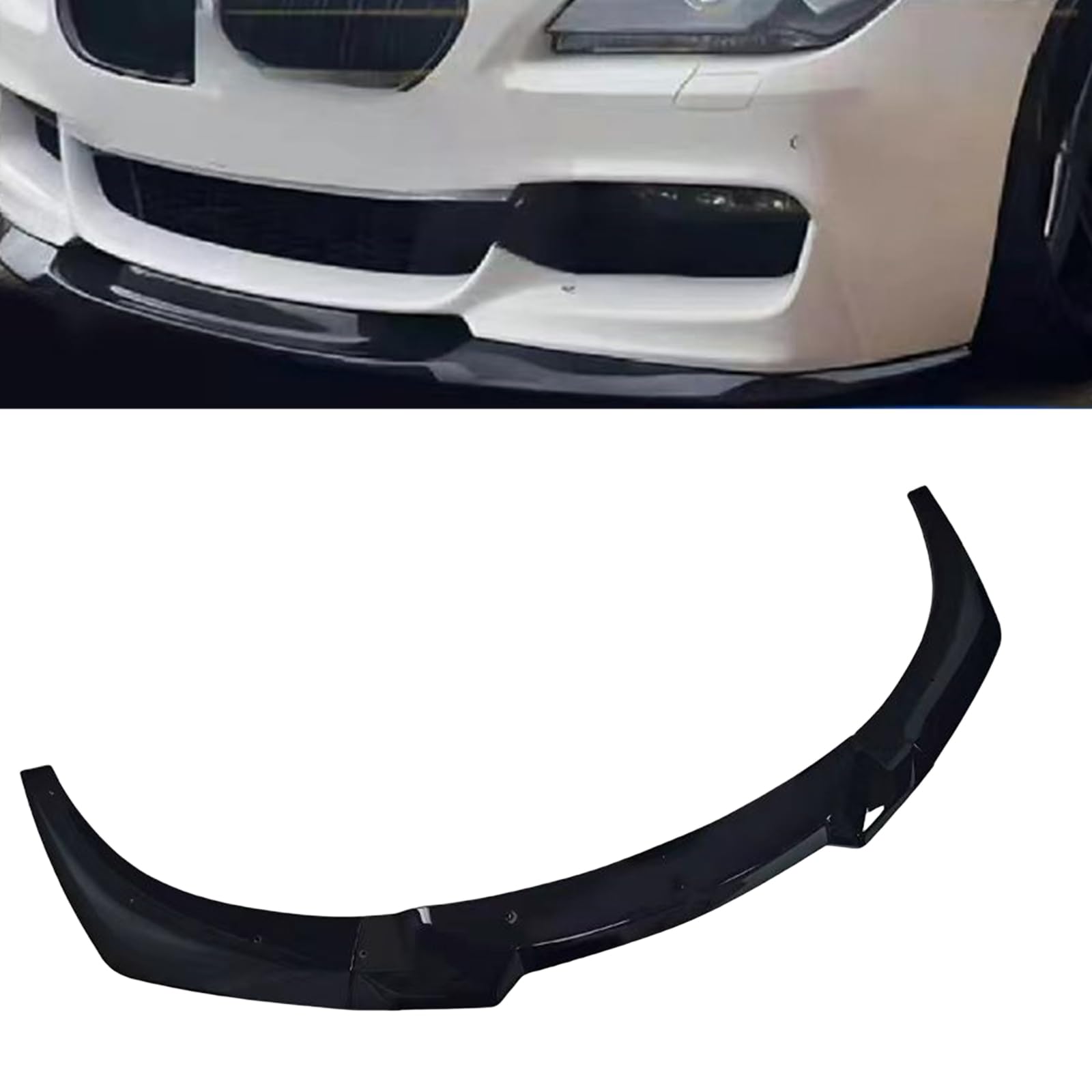 Frontspoilerlippe Splitter Kit für BMW 6er F06 F12 F13 M Sport 2012-2018 Schwarz von IDENUONA