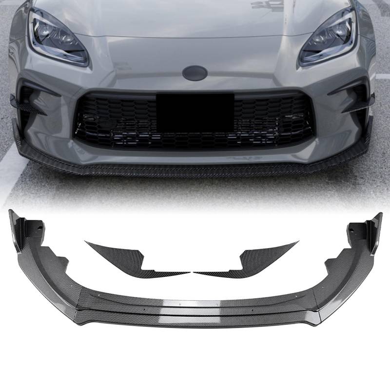 Frontspoilerlippe Splitter Seitenlüftungsblende für Toyota GR86 2022-2024 Schwarz von IDENUONA