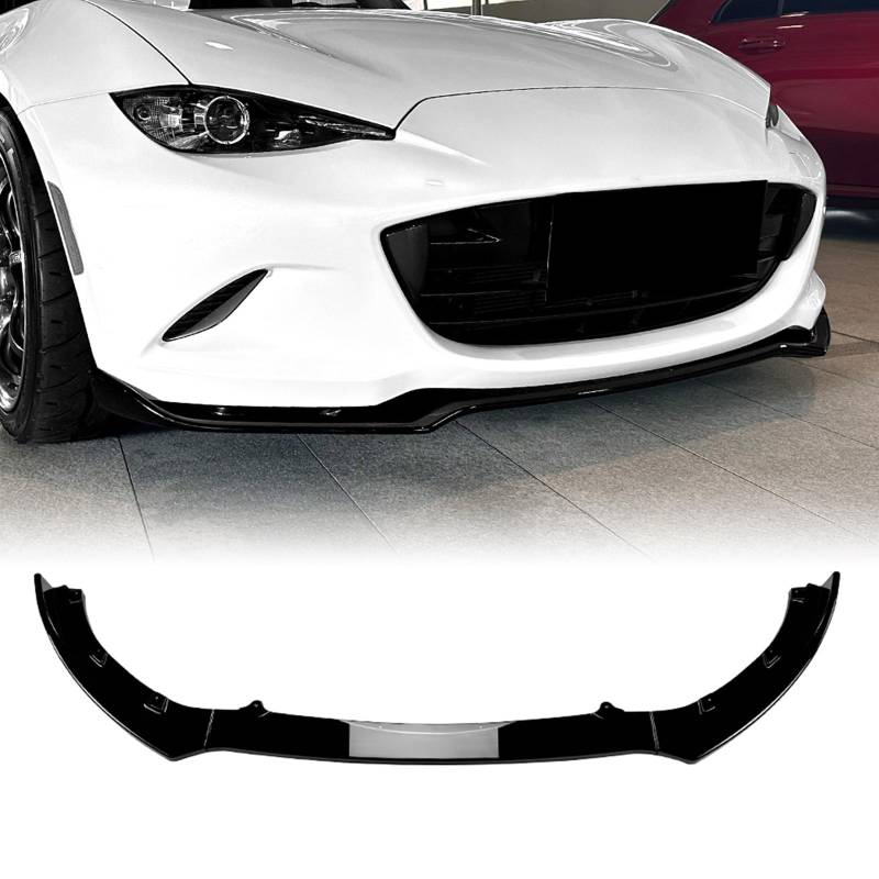 Frontstoßstange Spoiler Lippe Bodykit für Mazda MX-5 Miata ND 2016-2022 Schwarz von IDENUONA