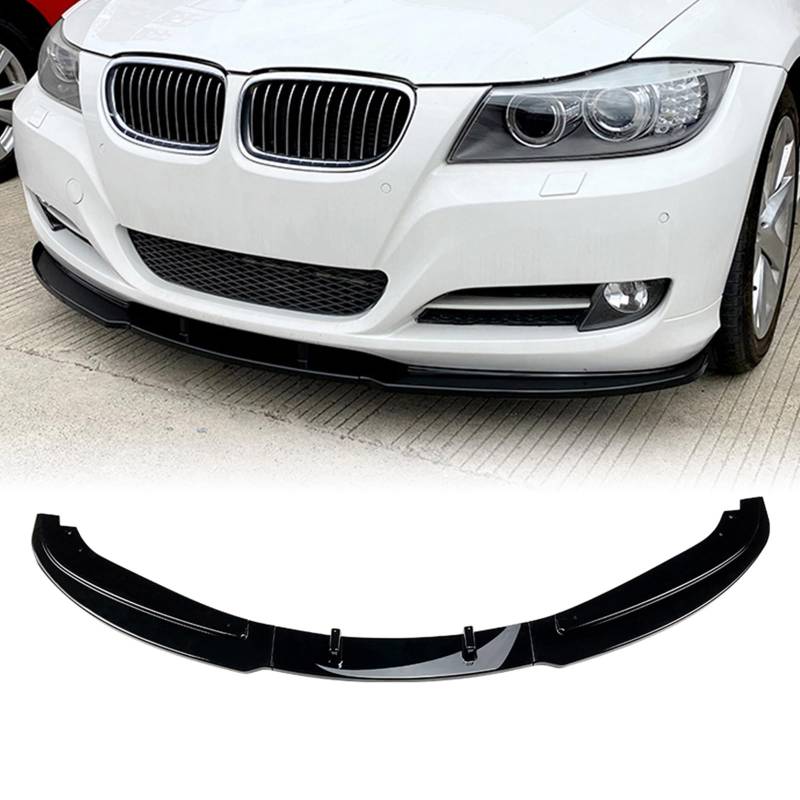 Frontstoßstange Spoiler Lippe Kit für BMW 3er E90 E91 2009-2012 Schwarz von IDENUONA