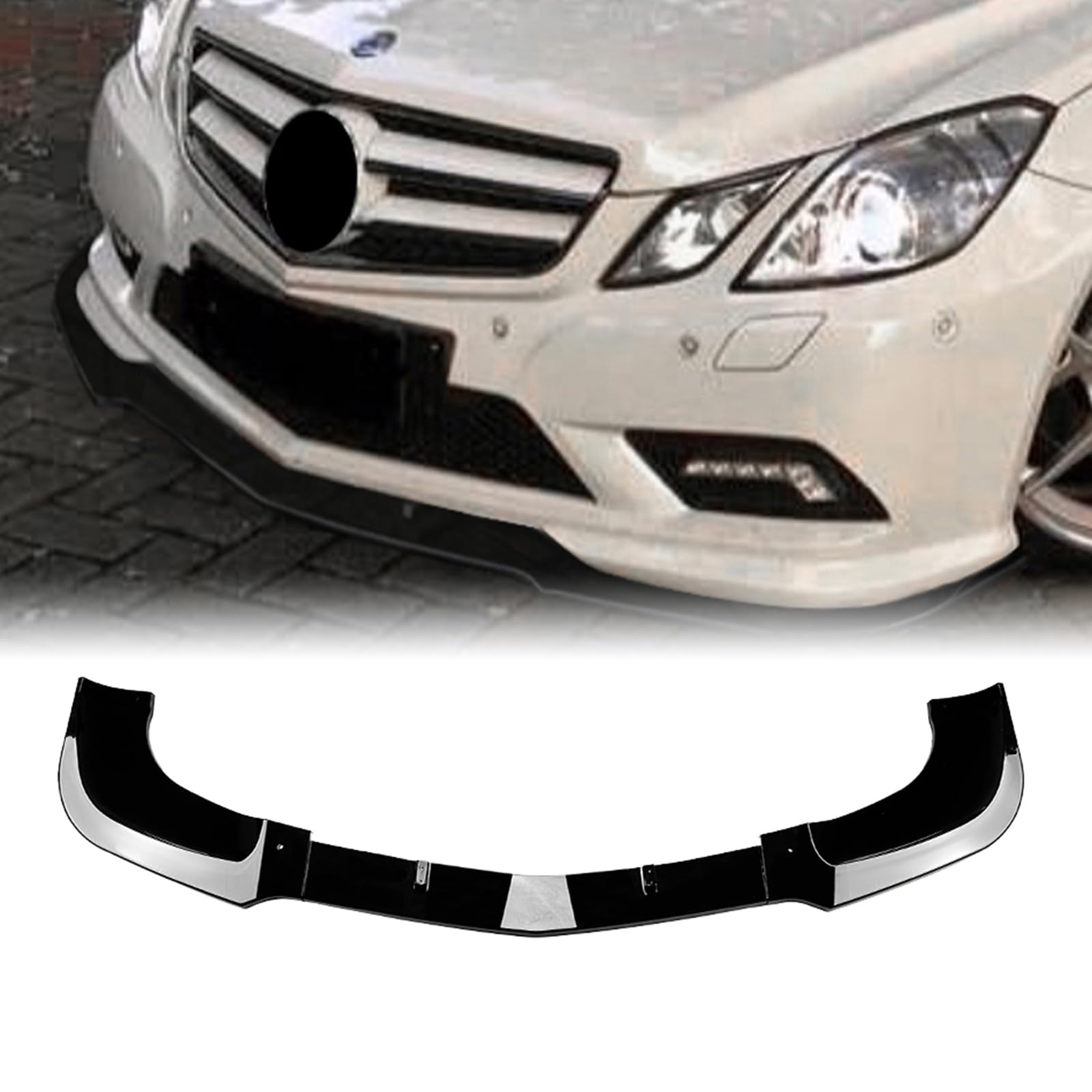 Frontstoßstange Spoiler Lippe Kit für Benz E Coupe C207 AMG 2009-2012 Schwarz von IDENUONA