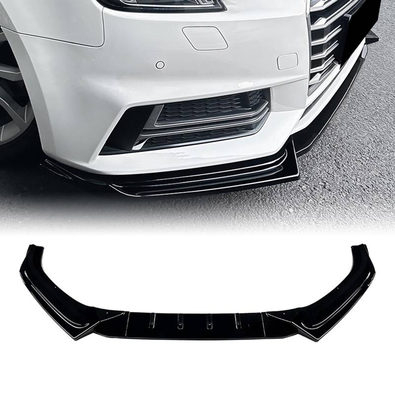 Frontstoßstange Spoiler Lippe Splitter Fit für Audi A4 B9 Sline 2017-2019 Schwarz von IDENUONA