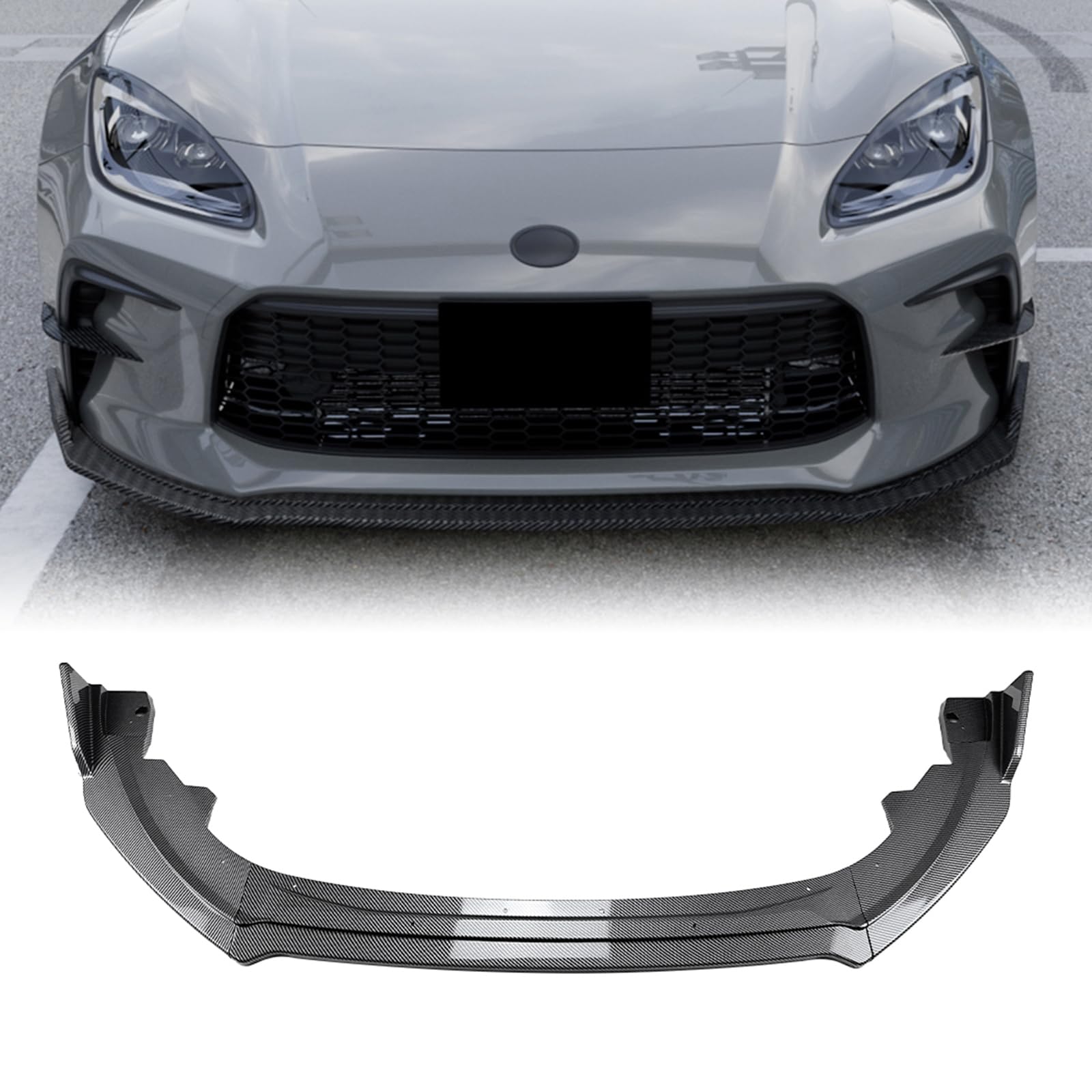 Frontstoßstange Spoiler Lippe Splitter Kit für Toyota GR86 2022-2024 Schwarz von IDENUONA