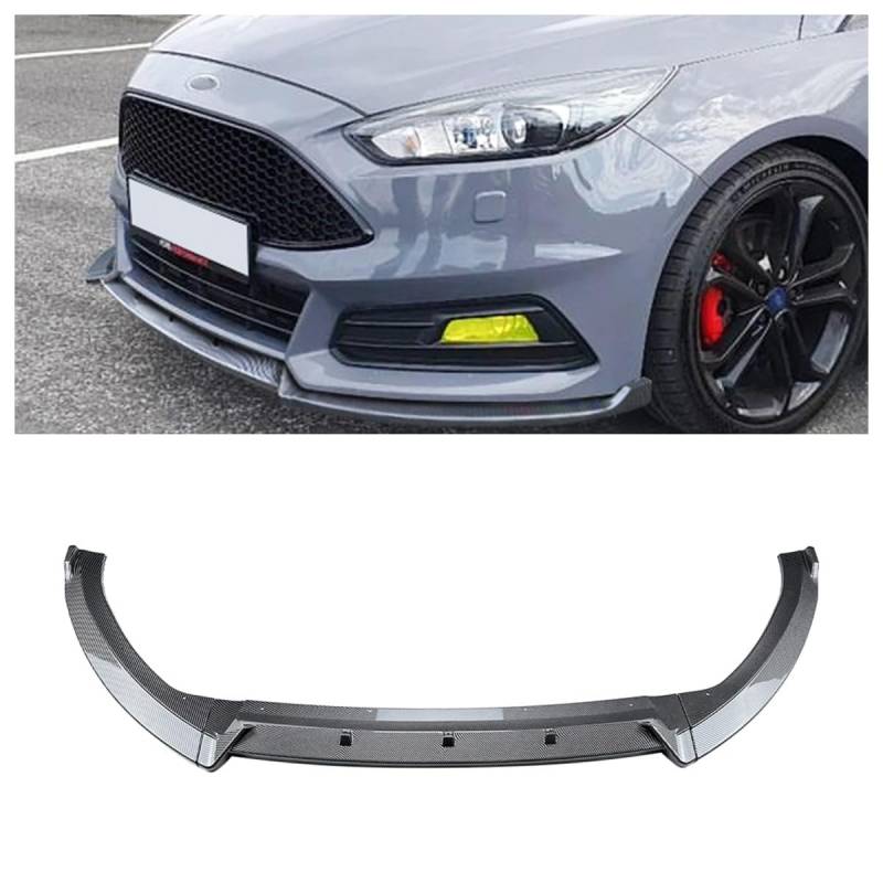 Frontstoßstange Spoiler Splitter Lippe für Ford Focus ST MK3.5 2015-2018 2016 Schwarz von IDENUONA