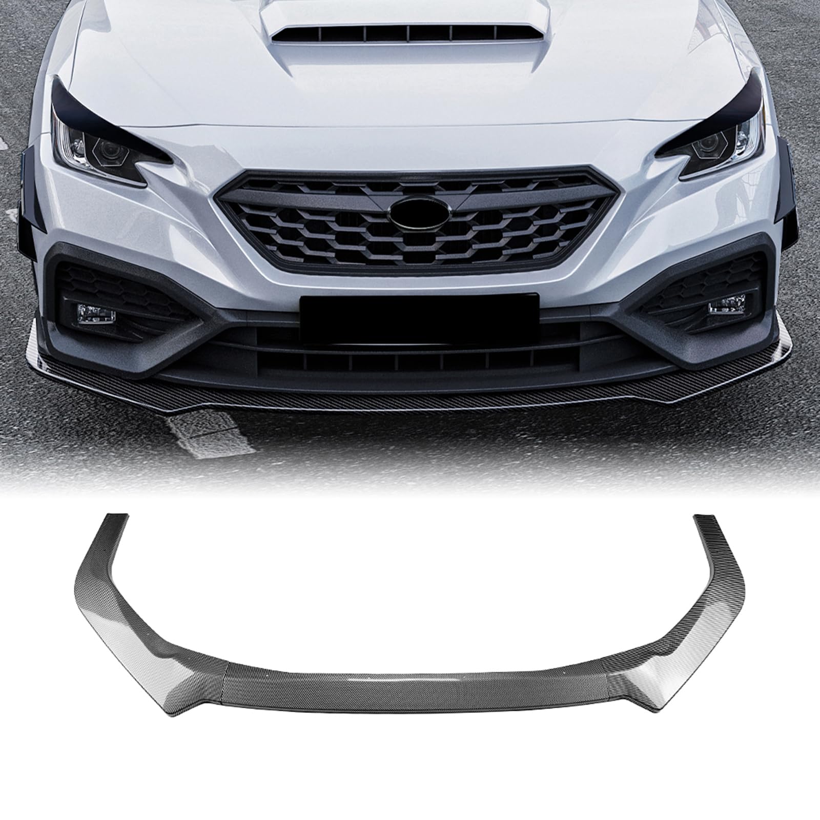 Frontstoßstangen-Spoilerlippe Splitter Kit für Subaru WRX STI VB 2022-2025 Schwarz von IDENUONA