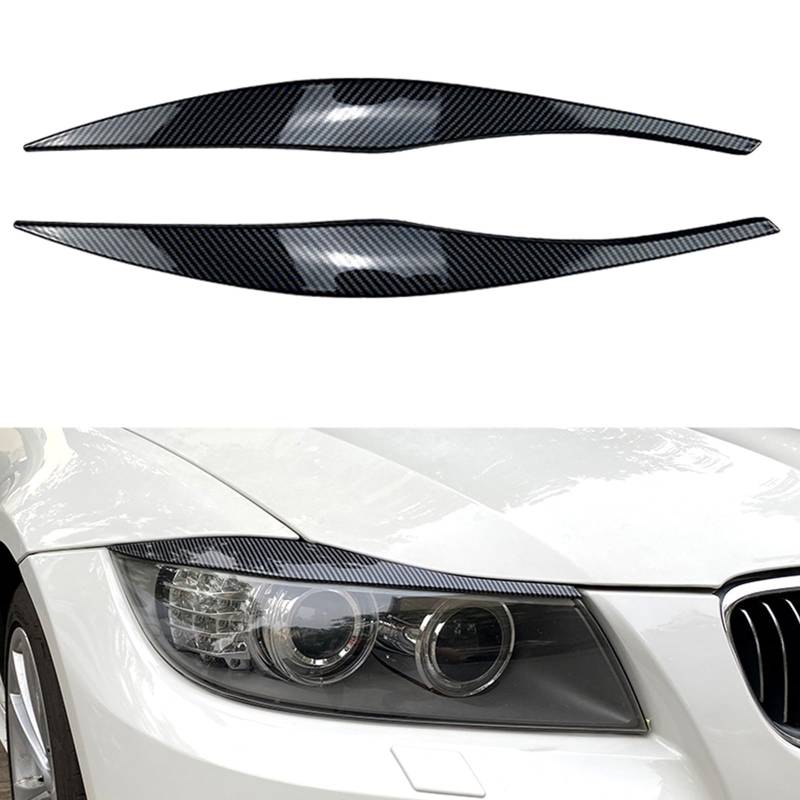 Für BMW 3er E90 E91 2005-2012 Auto Front Scheinwerfer Augenlid Augenbrauen Dekor von IDENUONA