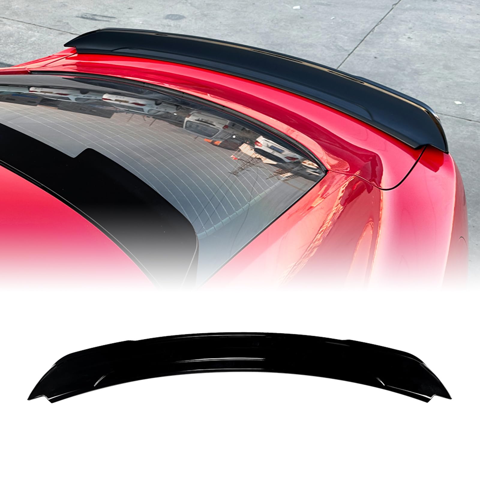 Heckspoilerlippe Dachflügel für Ford Mustang MK6 2015-2022 2016 Schwarz von IDENUONA