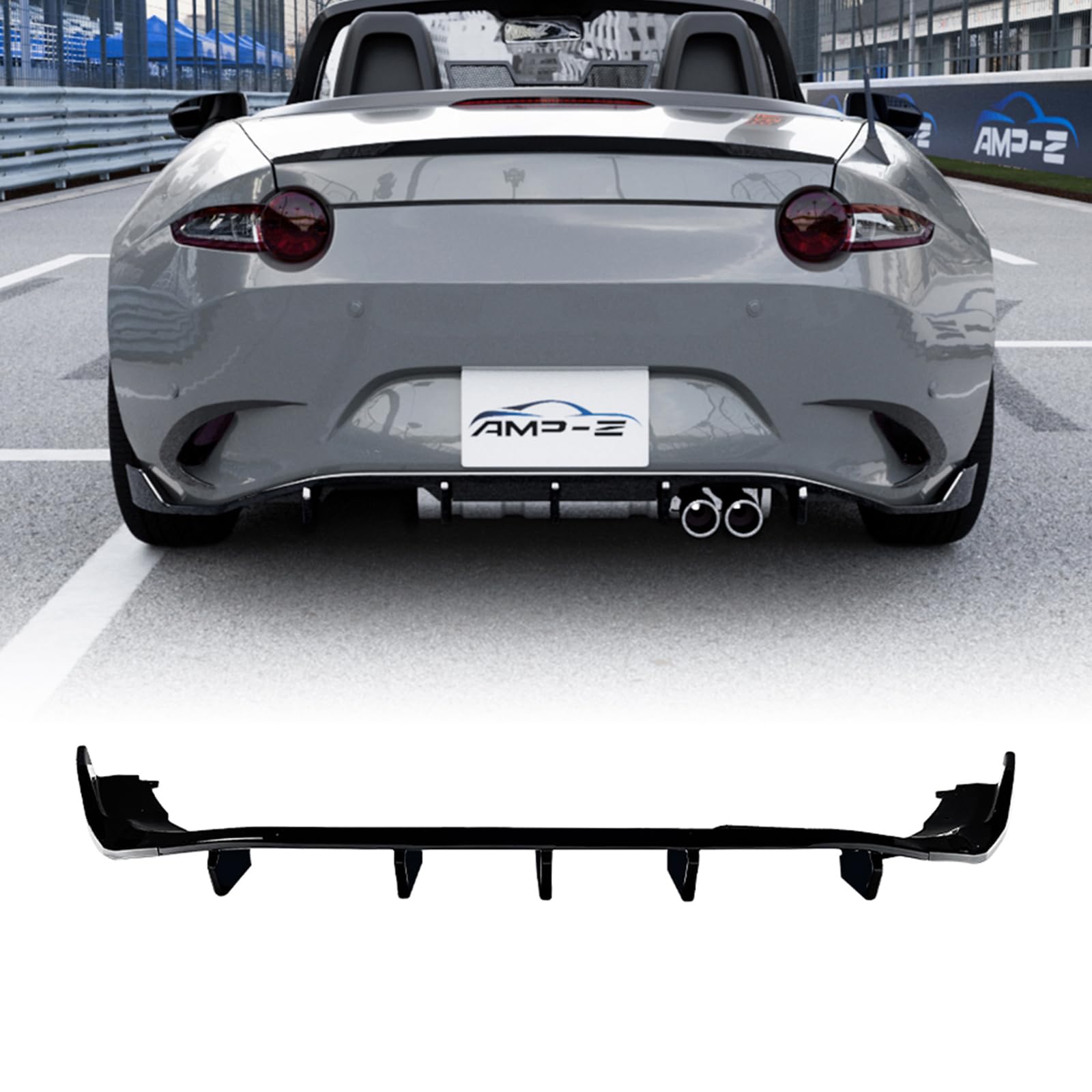 Heckstoßstange Diffusor Lippe für Mazda MX-5 Miata ND 2016-2025 Bodykit Schwarz von IDENUONA