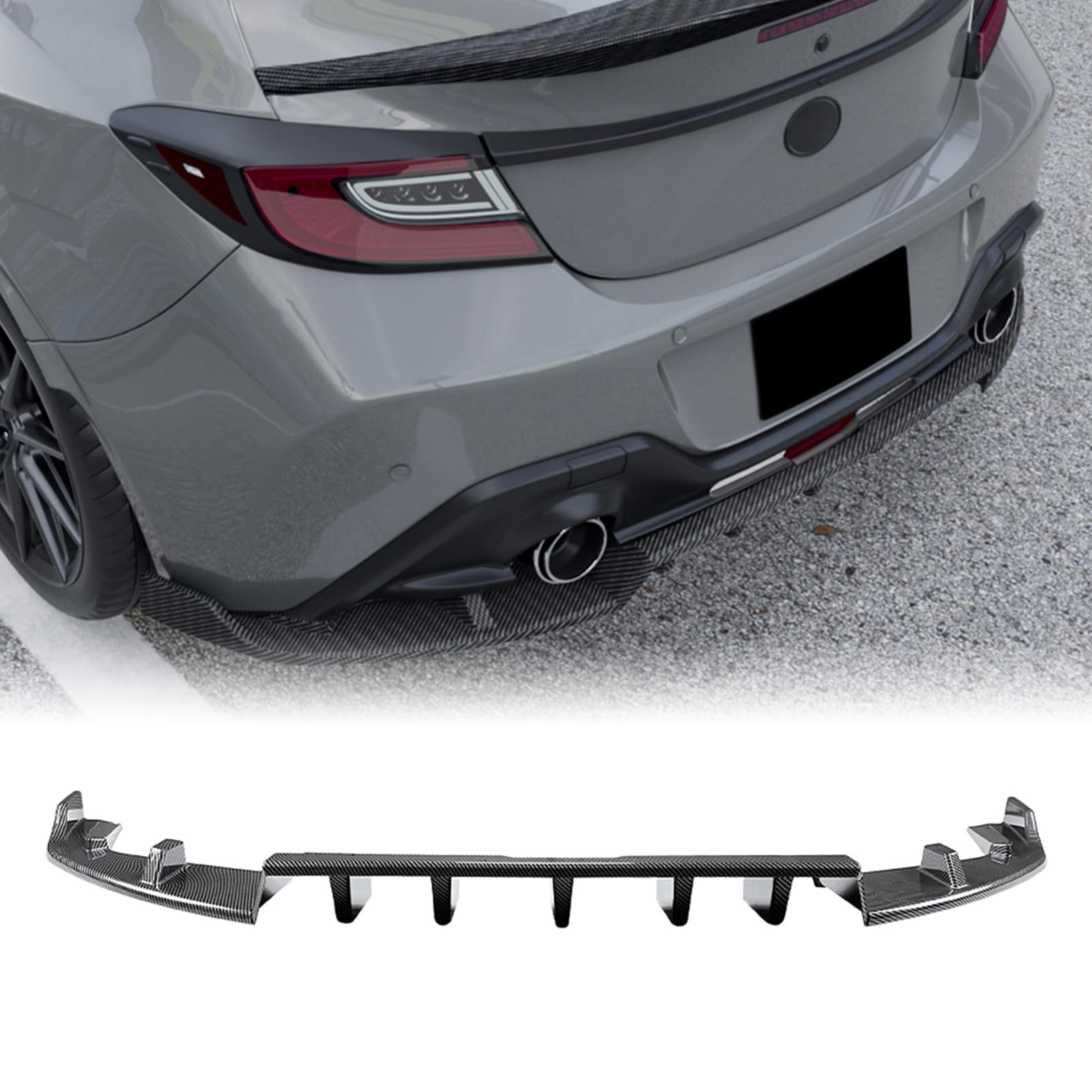 Heckstoßstangen-Diffusorlippe für Toyota GR86 Subaru BRZ 2022–2024 Bodykit, Schwarz von IDENUONA