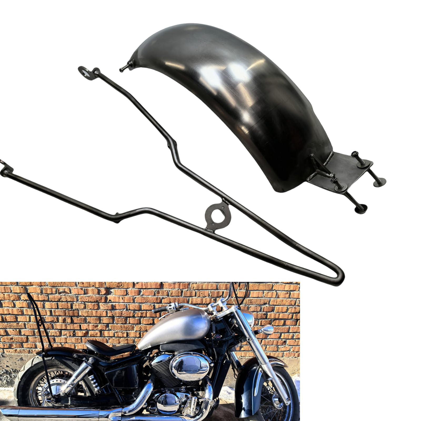 Hintere Kotflügelplatte mit Halterungssatz für Honda VT750 SHADOW750 1997–2003 1998 1999 von IDENUONA