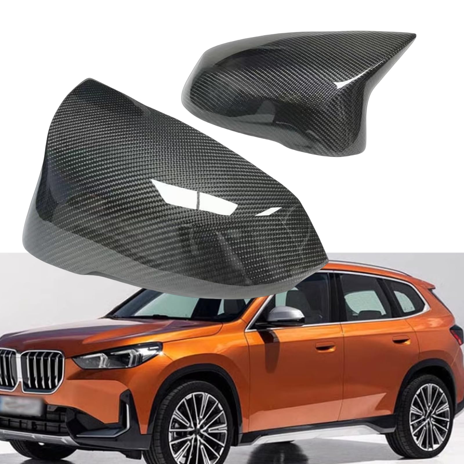 Kohlefaser Rückspiegel Abdeckung Spiegelkappe Für BMW X1 U11 U12 2023-2024 von IDENUONA