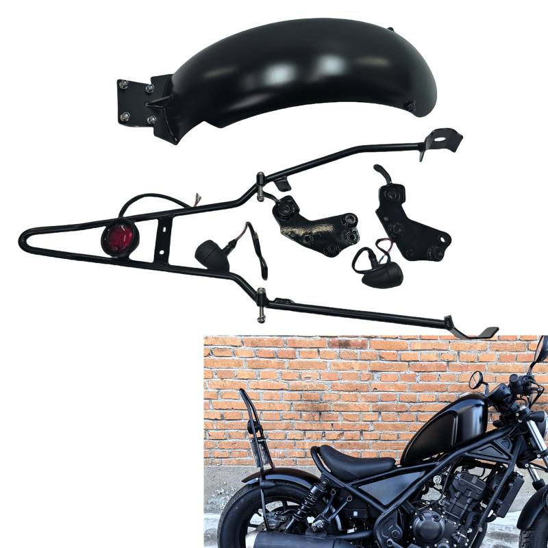 Kotflügelhalterung hinten für Honda Rebel CM300 500 2017-2023 Mattschwarz von IDENUONA