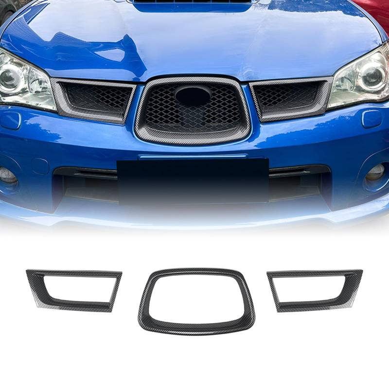 Kühlergrill-Rahmen für Subaru Impreza WRX STI 9. 2006-2007, Schwarz von IDENUONA