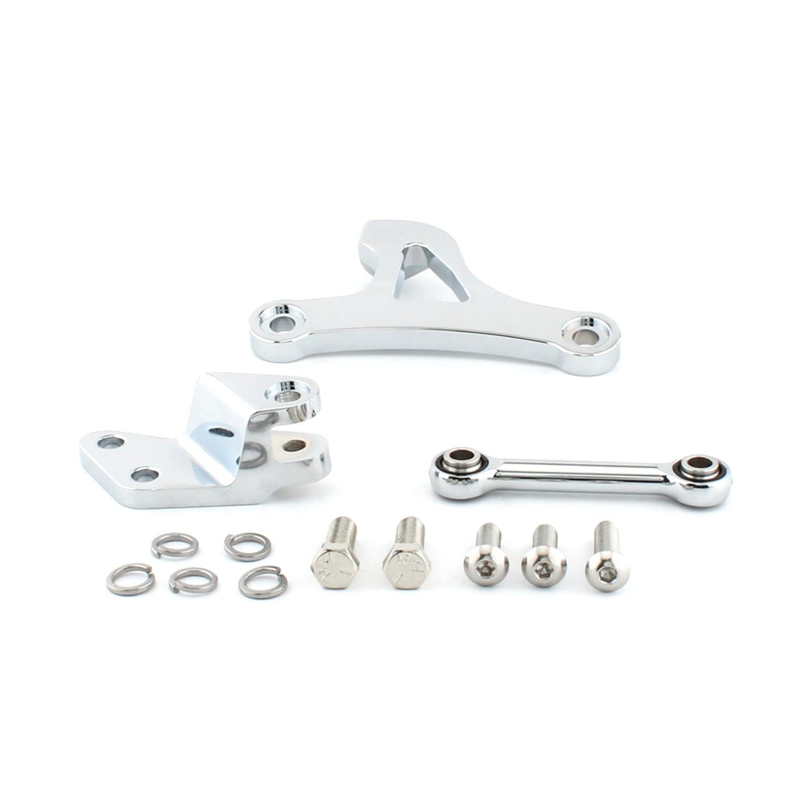 Motorhalterung Link Suspension Kit für Harley Sportster XL883L 1200 Silber von IDENUONA