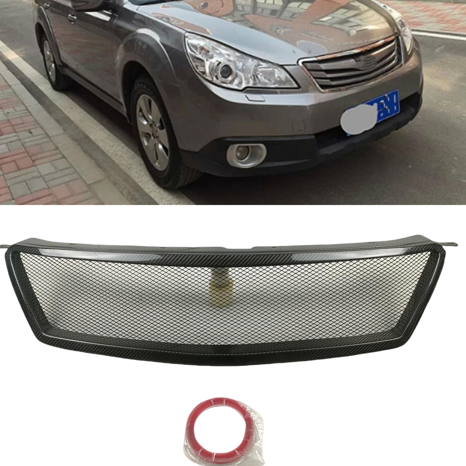 Oberer Kühlergrill für Subaru Outback BR 2010–2012, Kohlefaser von IDENUONA