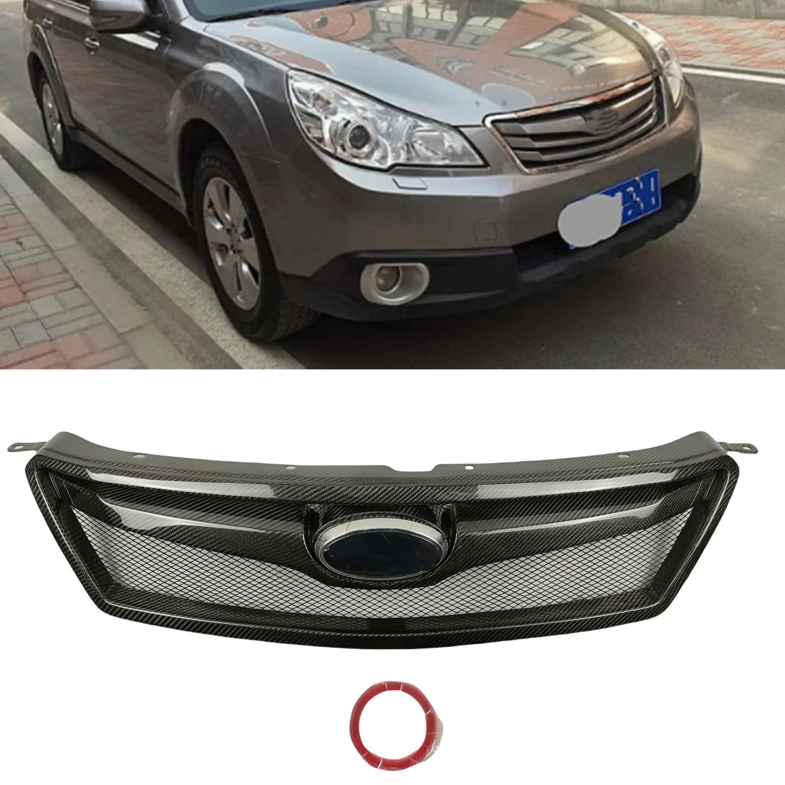 Oberer Kühlergrill für Subaru Outback BR 2010–2012, Kohlefaser von IDENUONA