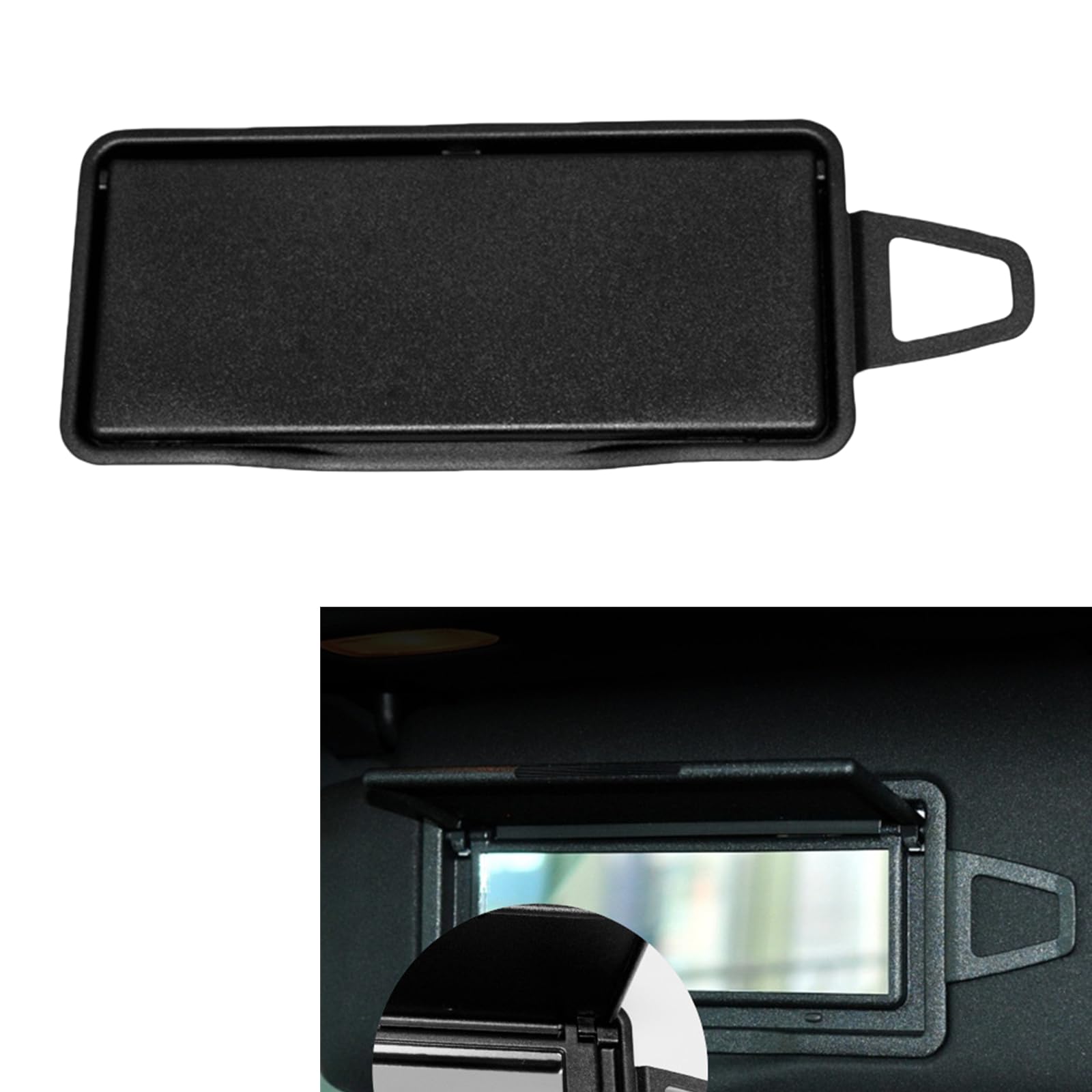 Sonnenblende Vanity Mirror Cover für Mercedes W212 E-Klasse W218 CLS Klasse Schwarz von IDENUONA