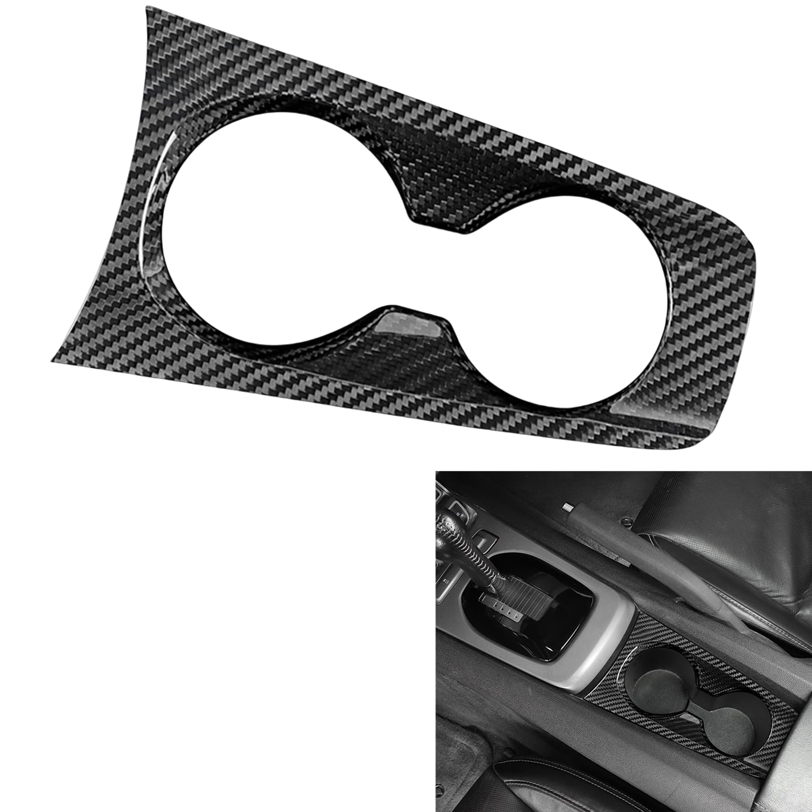 Wasserbecherhalter-Verkleidung für Chevrolet Camaro 2010–2015, 2011, 2012, Kohlefaser von IDENUONA