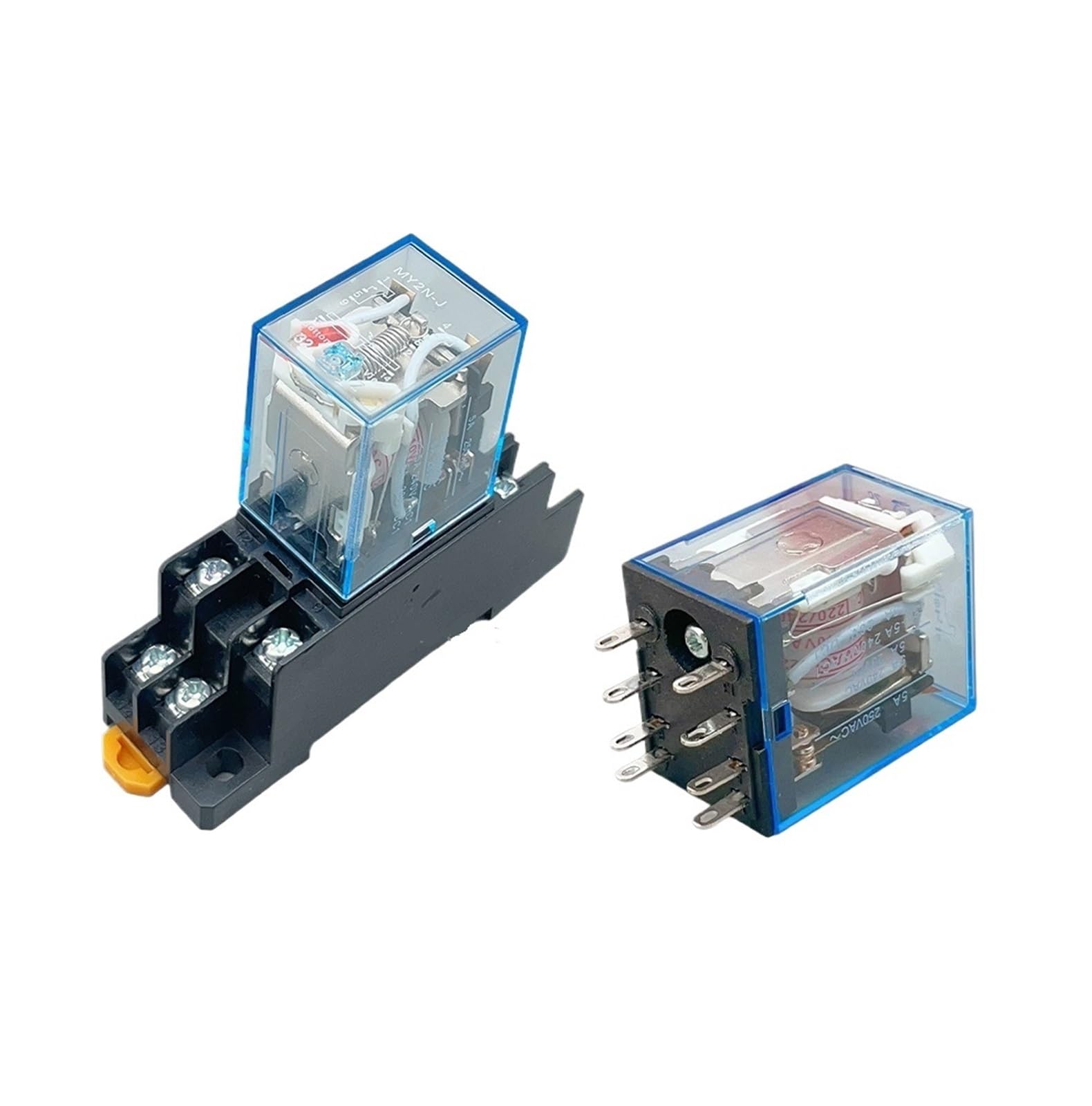 1set Power Relay Coil Purpose Relay MY2 DPDT MY2NJ Relais DC 12v/24v AC 110v/220v Relay Switch With Socket Base IDGTTLDF(DC,6V) von IDGTTLDF