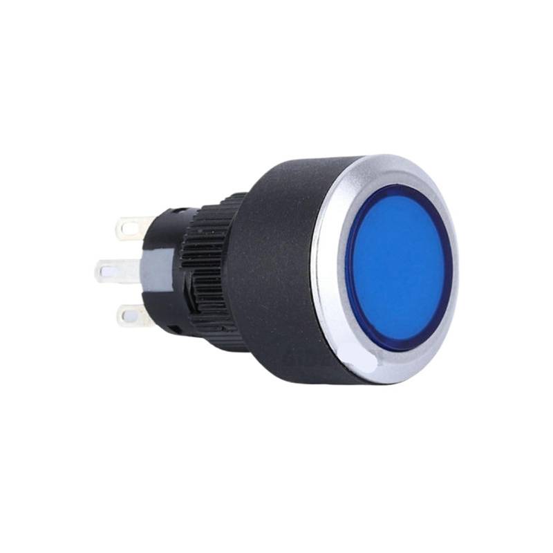 22mm Momentary Push Button Switch LED Light Red Green Blue Yellow Black White IDGTTLDF(Yellow LED,110V) von IDGTTLDF