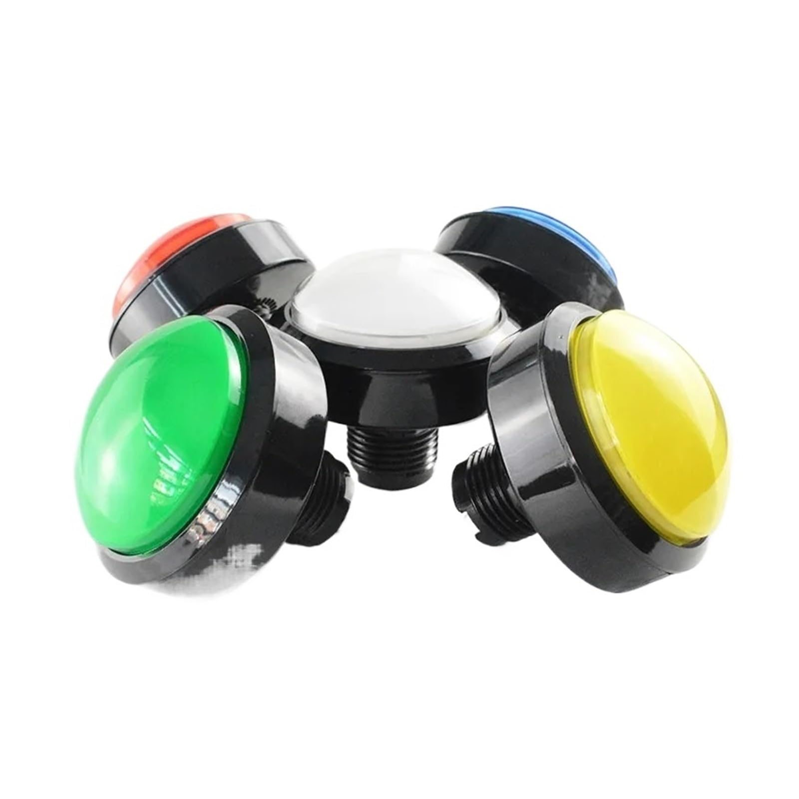 60MM Convex Game Accessory Button Pushbutton Switch LED Illuminated Momentary Arcade Pushbutton Switch Colorful IDGTTLDF(Green LED with 2-Pin) von IDGTTLDF