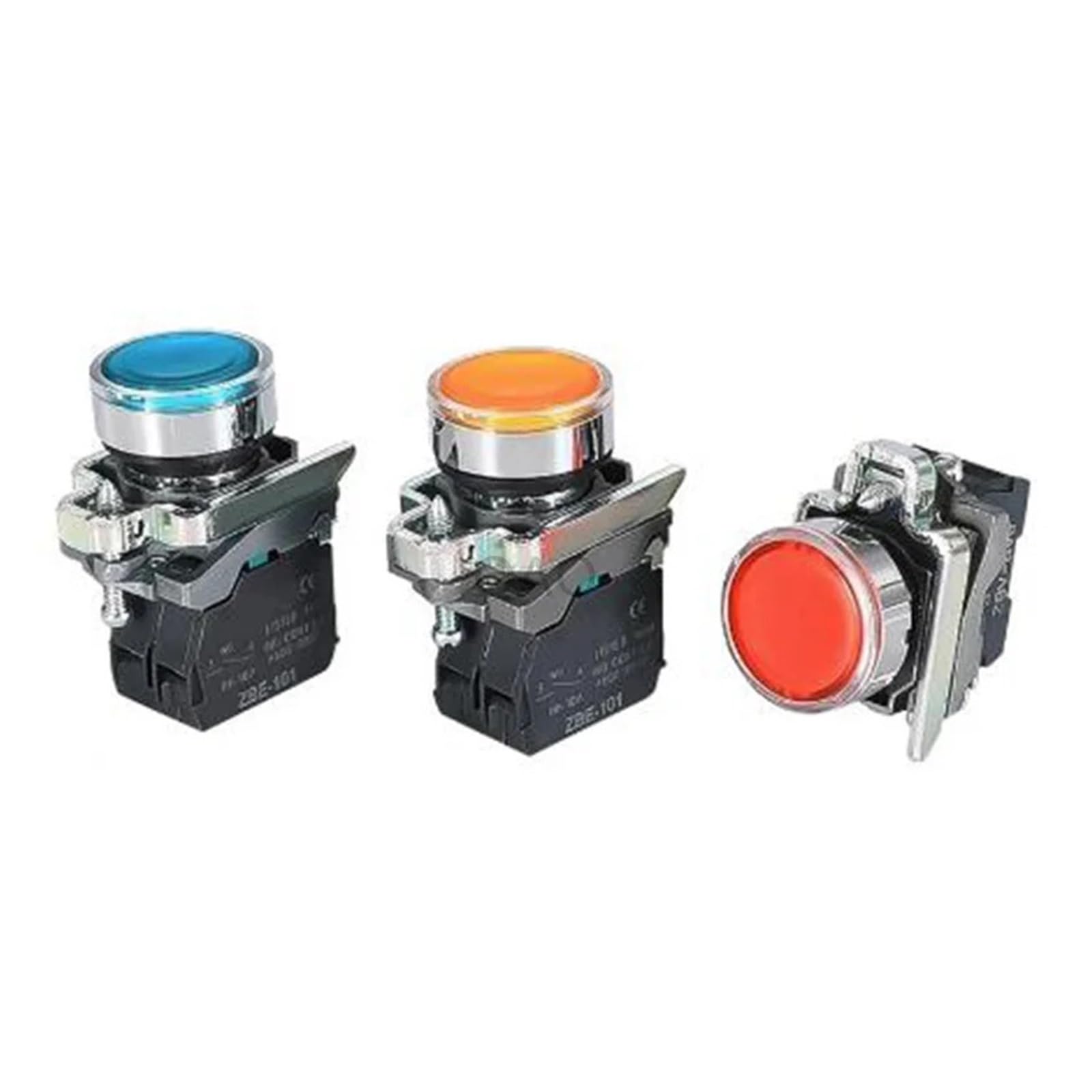 Illuminated Knob Switch 2 Gears 3 Gears Normally Open Normally Closed Mechanical Button Switch Self-lock LED Button Switch IDGTTLDF(2NO,RED_220V) von IDGTTLDF