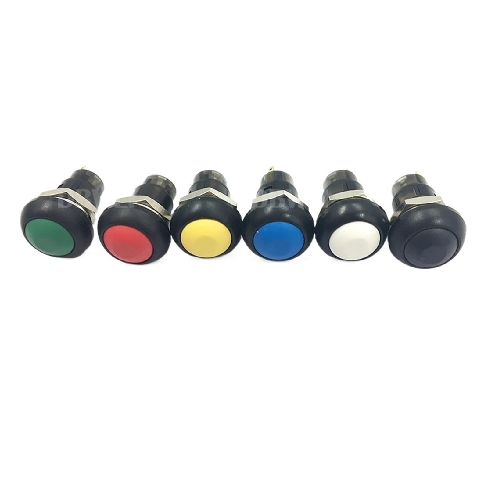 On-Off Latching 12mm Push Button Switch SPST 3A 250V;6A 125V IP67 red green blue white yellow black switch IDGTTLDF(3) von IDGTTLDF