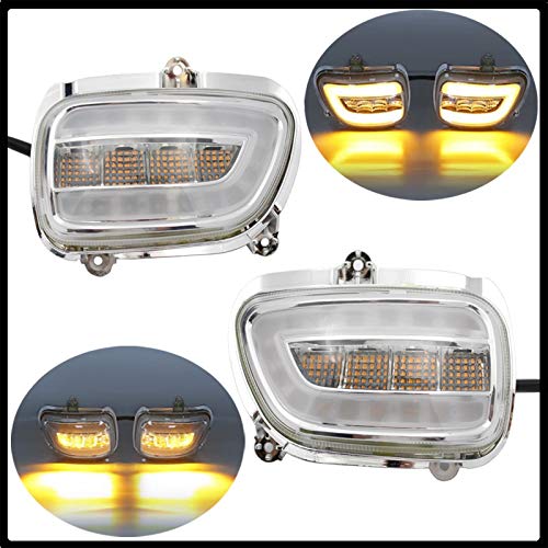 Motorradzubehör 2 Farben Motorrad-LED Front Side Blinker Kontrollleuchten gepasst for Goldwing GL1800 F6B GL 1800 2001-2017 2016 2015 2014(Clear) von IDPOLHYGF