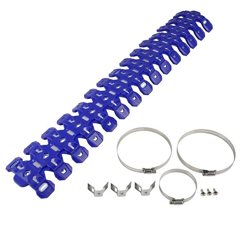 Motorradzubehör 60 CM Auspuff Hitzeschild Schalldämpfer Schutzabdeckung Passend for Beta RR 250 300 2013-2023 X-TRAINER 300 GASGAS EC XC 250 300 2017-2023(Blue) von IDPOLHYGF