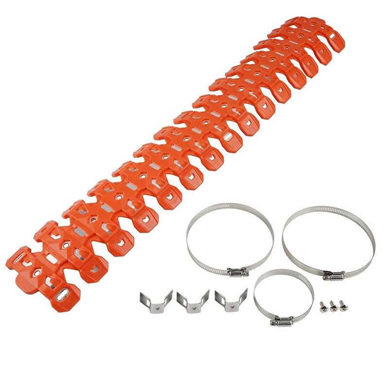 Motorradzubehör 60 CM Auspuff Hitzeschild Schalldämpfer Schutzabdeckung Passend for Beta RR 250 300 2013-2023 X-TRAINER 300 GASGAS EC XC 250 300 2017-2023(Orange) von IDPOLHYGF