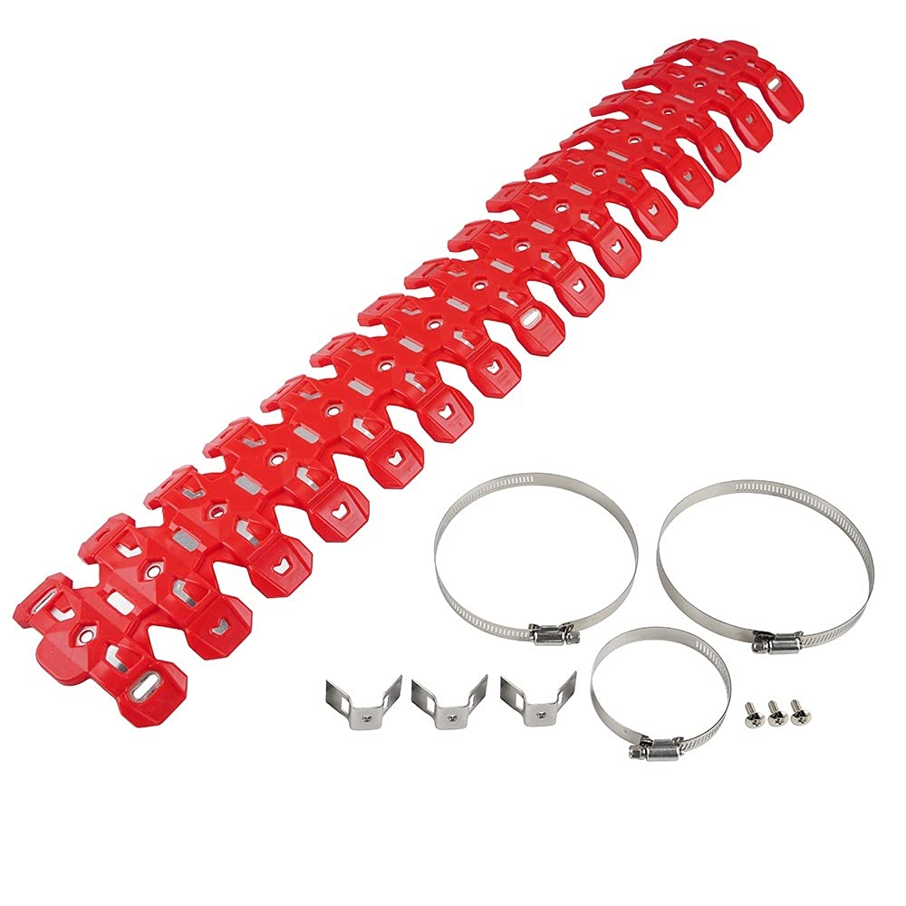 Motorradzubehör 60 CM Auspuff Hitzeschild Schalldämpfer Schutzabdeckung Passend for Beta RR 250 300 2013-2023 X-TRAINER 300 GASGAS EC XC 250 300 2017-2023(Red) von IDPOLHYGF