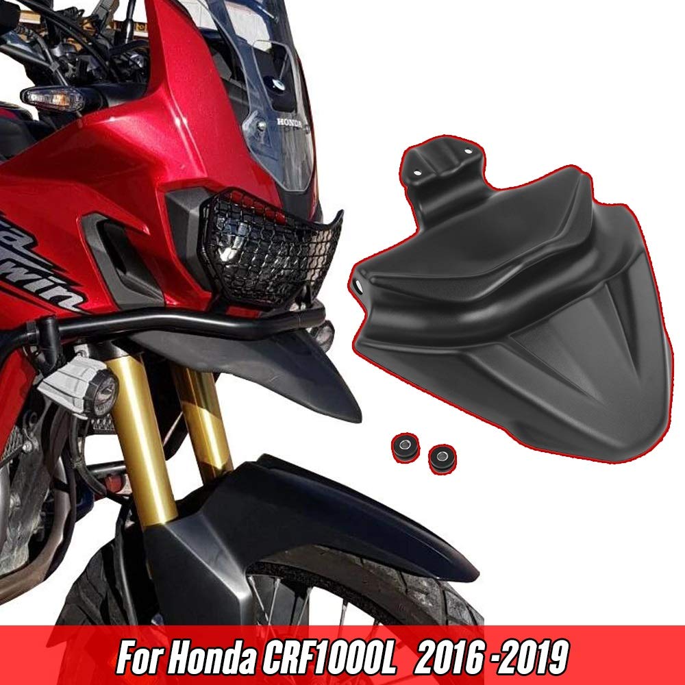 Motorradzubehör CRF1000L 2019 Vorderrad Fender Schnabel Bugkonus Verlängerung Abdeckung Extender Gugel Kompatibel mit CRF 1000L Africa Twin 2016 2017 2018 von IDPOLHYGF